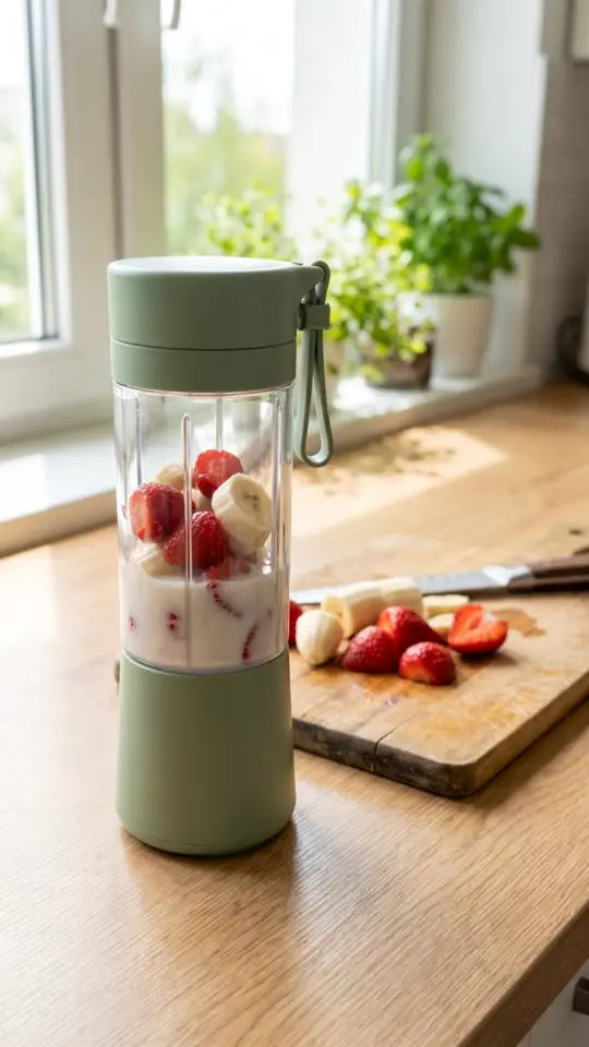 Sample video, AI-generated: Portable blender